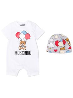 Moschino Kids ромпер с логотипом