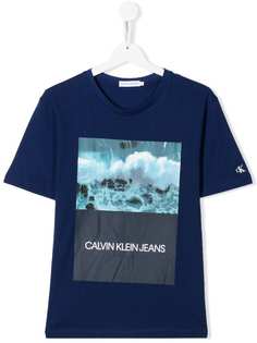 Calvin Klein Kids футболка с фотопринтом