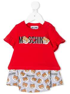 Moschino Kids комплект из футболки и юбки с логотипом