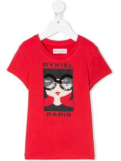 SONIA RYKIEL ENFANT футболка с графичным принтом и логотипом