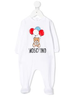 Moschino Kids комбинезон для новорожденного с принтом Toy Bear