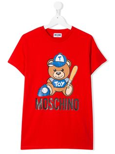 Moschino Kids футболка Baseball Teddy Bear