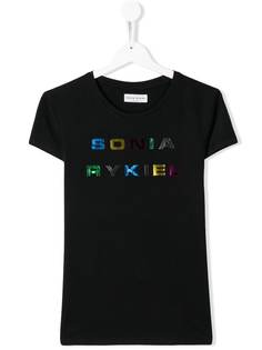 SONIA RYKIEL ENFANT футболка с вышитым логотипом