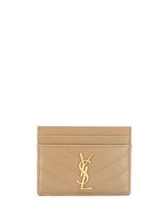 Saint Laurent картхолдер с декором Monogram