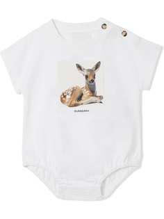 Burberry Kids боди с принтом Deer