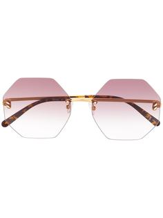 Stella McCartney Eyewear солнцезащитные очки в геометричной оправе