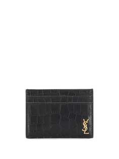 Saint Laurent картхолдер с декором Monogram