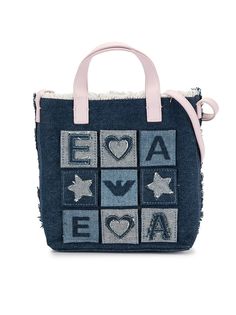 Emporio Armani Kids джинсовая сумка-тоут в технике пэчворк