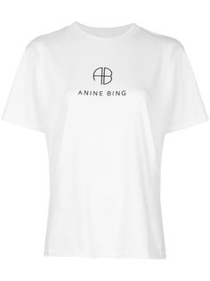 ANINE BING футболка Hudson с логотипом
