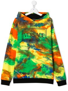 Young Versace худи с эффектом разбрызганной краски