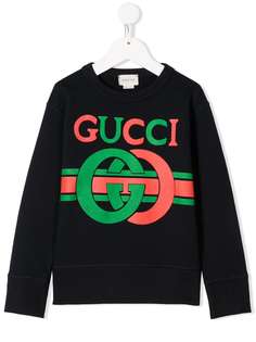Gucci Kids толстовка с логотипом