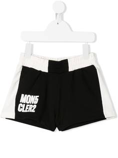 Moncler Kids двухцветные шорты с логотипом