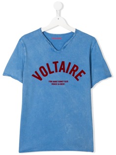 Zadig & Voltaire Kids футболка с аппликацией логотипа