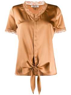 Max & Moi атласная блузка с кружевом