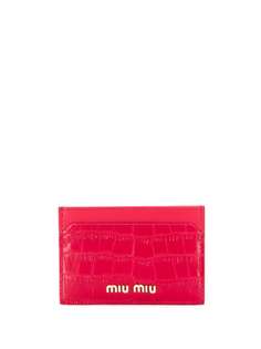 Miu Miu картхолдер с тиснением под кожу крокодила