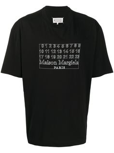 Maison Margiela футболка с вышитым логотипом