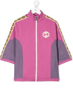 Gucci Kids толстовка на молнии с узором Interlocking G