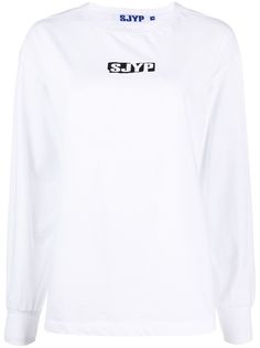 SJYP футболка с длинными рукавами и логотипом