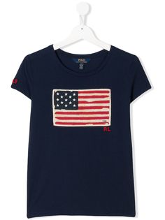 Ralph Lauren Kids футболка с нашивкой