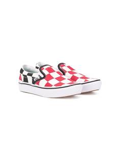 Vans Kids слипоны в шахматную клетку