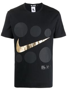 Black Comme Des Garçons x Nike swoosh print T-shirt