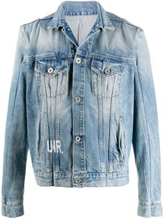 UNRAVEL PROJECT куртка с логотипом и эффектом потертости