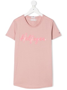 Tommy Hilfiger Junior футболка с логотипом из блесток