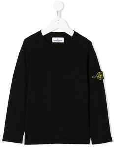 Stone Island Junior топ тонкой вязки с длинными рукавами