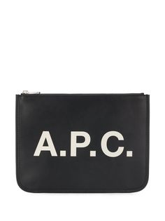 A.P.C. клатч на молнии с логотипом