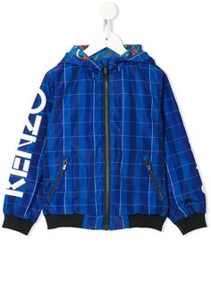Kenzo Kids клетчатый бомбер с капюшоном