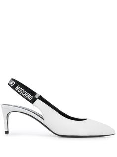 Moschino туфли с эластичным ремешком и логотипом