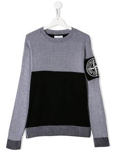 Stone Island Junior двухцветный джемпер