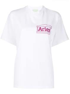 Aries футболка с круглым вырезом и логотипом