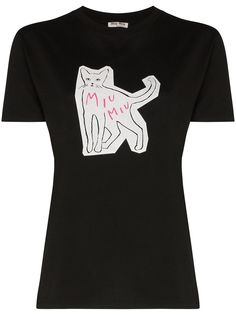 Miu Miu футболка с принтом