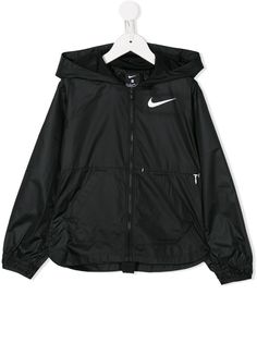 Nike Kids пуховик с логотипом и капюшоном