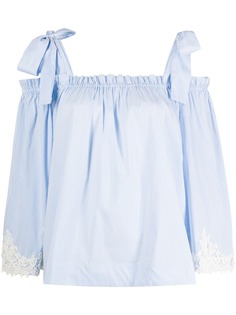 Blumarine блузка с кружевом