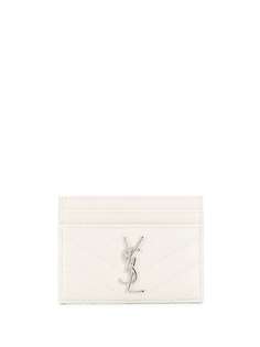 Saint Laurent картхолдер с декором Monogram