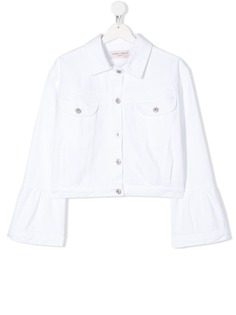Alberta Ferretti Kids куртка с рукавами колокол и вышивкой Love