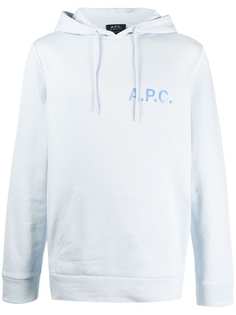 A.P.C. худи с кулиской и логотипом