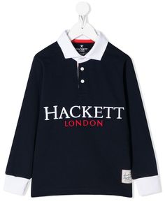 Hackett Kids рубашка-поло с вышитым логотипом