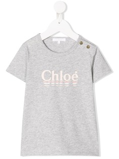 Chloé Kids футболка с логотипом