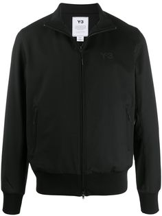 Y-3 куртка с высоким воротником и вышитым логотипом