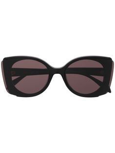 Alexander McQueen Eyewear массивные солнцезащитные очки в круглой оправе