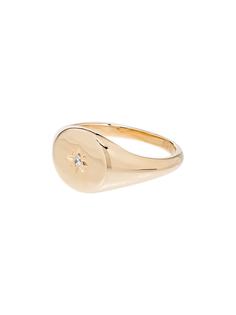 Sasha Samuel 24kt gold-plated Maia signet ring