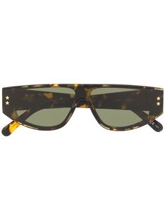 Stella McCartney Eyewear солнцезащитные очки в прямоугольной оправе черепаховой расцветки