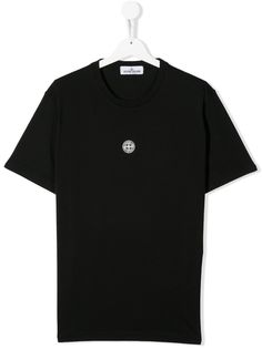 Stone Island Junior футболка с логотипом и принтом