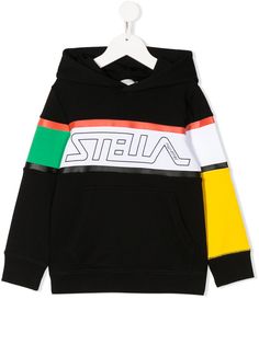 Stella McCartney Kids худи в стиле колор-блок с логотипом