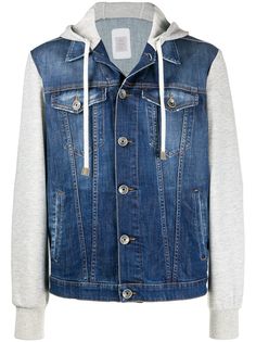 Eleventy джинсовая куртка с капюшоном