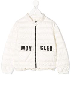 Moncler Kids пуховик с оборками