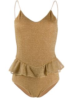 Oséree metallic ruffled swimsuit